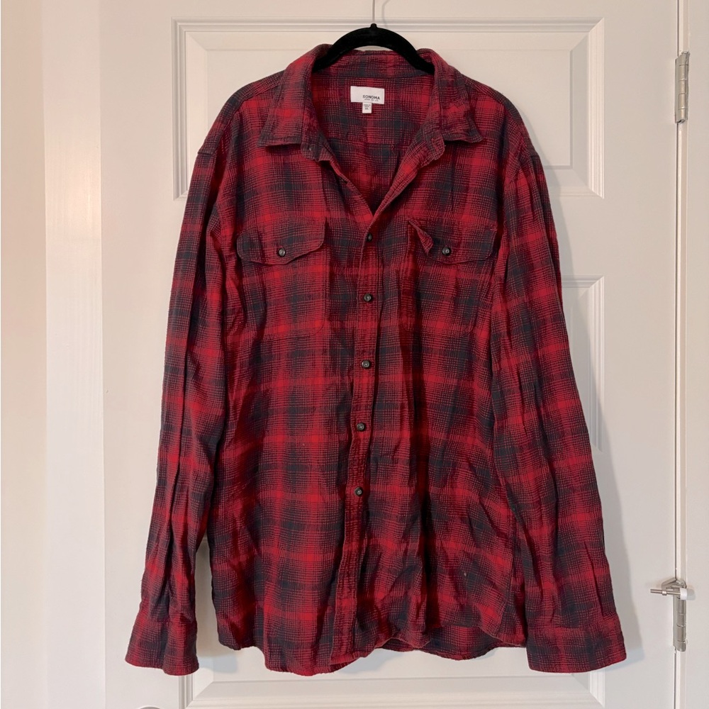 Sonoma Red Plaid Flannel